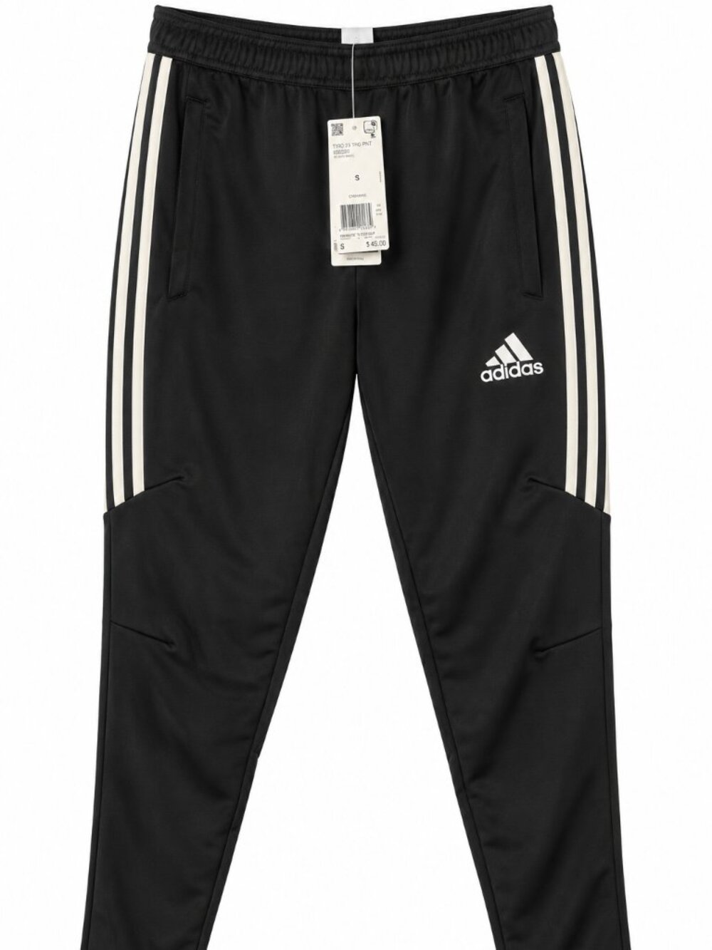 NWT adidas Tiro 17 Men's Small Black White 3-Stripe Training Pants Climacool